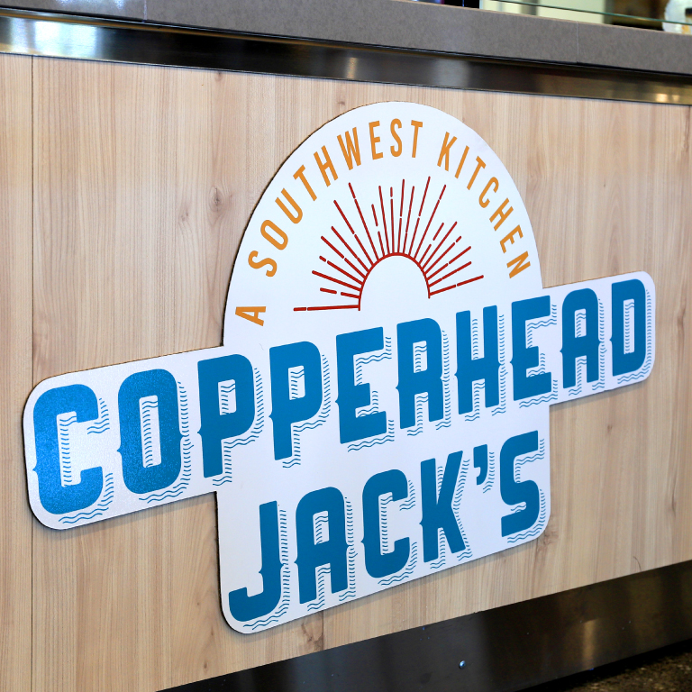 Copperhead Jack's location in the campus center.